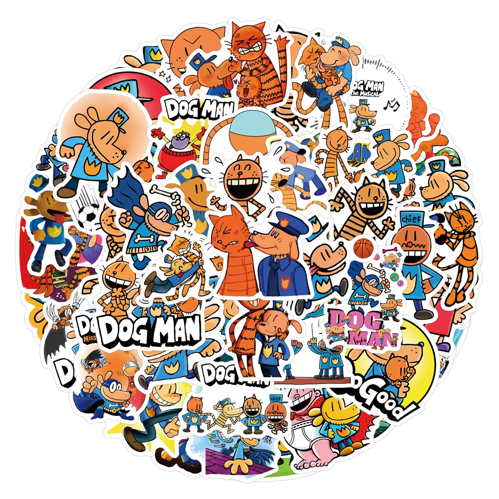 Dog Man Stickers Pack